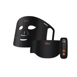 Silk'n LED Dual Maske Gesichts- und Hals Maske – Gesichtsreinigungsgerät/Hautpflege – schwarz