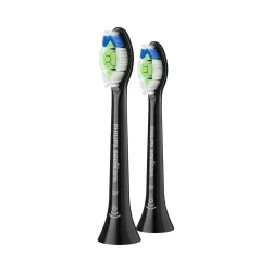 Philips Optimal weiss W2 2St HX6062/88 schwarz Ersatz-Zahnbürsten – Ersatzbürste/Zahnpflege Zubehör