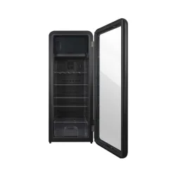 Kibernetik, Getränkekühlschränke, Kibernetik RKS256 Retro Getränkekühlschrank schwarz, Produkte & Wohnen