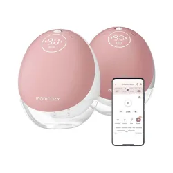 Momcozy - M9 Doppelte Milchpumpe, Rot Bunt