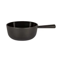 Stöckli Classic 18 Glänzend Caquelon – Raclette Zubehör/Fondue Zubehör – schwarz