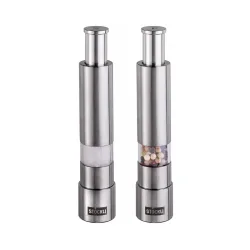 Stöckli 3008.00 Salz- und Pfeffermühlen-Set – Pfeffermühle/Salzmühle – edelstahl