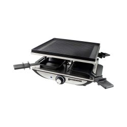 Swissmar Geneva Raclette- und Partygrill 4er – Raclette Ofen/Raclette Grill – schwarz / silber