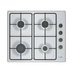 Bosch PBP6B5K80 Gaskochfeld – Kochmulde/Gusskochplatten – edelstahl
