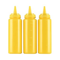 ProChef Quetschflasche Gelb 236ml 3er Set – Diverse Gastro Küchenutensilien