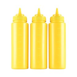 ProChef Quetschflasche Gelb 710ml 3er Set – Diverse Gastro Küchenutensilien