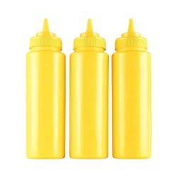 ProChef Quetschflasche Gelb 710ml 3er Set – Diverse Gastro Küchenutensilien