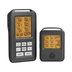 Burnhard Grillthermometer mit 4 Sonden – Holzkohle/Briketts/Grill Anzünder – schwarz
