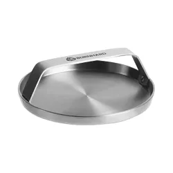 Burnhard Edelstahl Burgerpresse [14 cm] – Grillzange/Grillbesteck