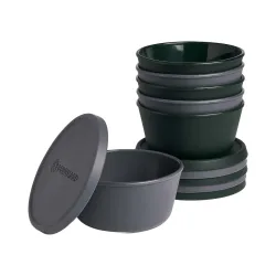 Burnhard Pizzaballenbox mit Deckel 6er Pack – Grillschale/Grillpfanne/Grillgeschirr