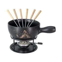 Nouvel Gipfelerlebnis Käsefondue-Set – Fondue Caquelon – gold
