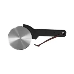Cozze Pizzaschneider mit Softgrip 110mm – Grill Ablage/Grill Rollwagen/Grill Erweiterung – edelstahl / schwarz
