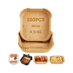 Cosori CLR-R601-NEU Backpapiere für Heissluftfritteusen – Friteuse Zubehör – braun