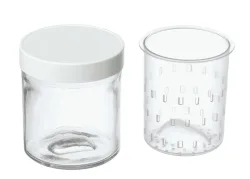 Cuisinart Käse- Becher 2 Stück mit Abtropfbehälter – Diverse Küchenutensilien – weiss