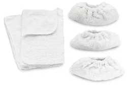 Kärcher Frotteetuch Set – Wischbezug/Ersatzbürste – weiss