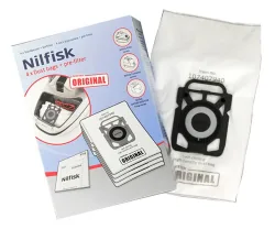 Nilfisk Staubbeutel Spezial dicht 4 Stück inkl. Vorfilter – Staubsaugerbeutel/Staubbeutel – weiss