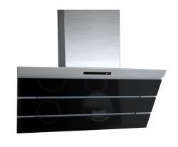 Wesco WHC virago 90 Abluft oben Glas schwarz Wandhaube – Wandhaube/Dunstabzugshaube Wand