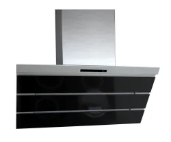 Wesco WHE Virago 90 Dunstabzugshaube 60cm – Wandhaube/Dunstabzugshaube Wand – glas / schwarz