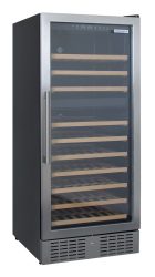 Kibernetik WKH120F01 Chromstahl Weinklimaschrank – Weinkühlschrank freistehend – schwarz