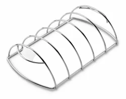 Weber Premium Spare-Rib-Halter – Weber Grill Ablage/Grill Rollwagen/Grill Erweiterung – edelstahl