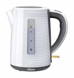 König - Wasserkocher Stripes 1.7 l, Weiss, 1.7L
