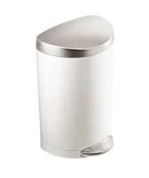 Simplehuman Halbrunder Treteimer 10l Weiss