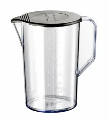 Bamix Krug mit Deckel 1000 ml – Küchenmaschine Zubehör – schwarz