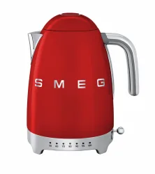 smeg - Wasserkocher 1,7l mit regelbarer Temperatureinstellung KLF04RDEU, Rot, 1.7L