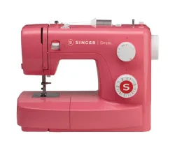 Singer Freiarmnähmaschine Simple 3223 mit Anschiebetisch Rot