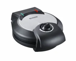 Severin WA 2103 Waffeleisen mit manueller Temperatureinstellung Edelstahl (gebürstet), Schwarz