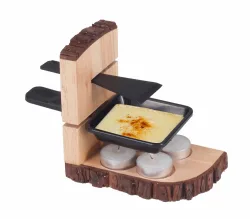 Nouvel Single Wood Raclette Teelicht Raclette – Raclette Ofen/Raclette Grill – beige