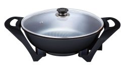 Ohmex, Ohmex Wok-5050 - Elektrische Wokpfanne (Schwarz/Transparent)