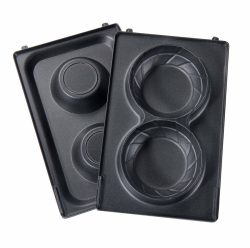Trisa 7364.9802 Waffle Cups Platten – Sandwichmaker/Sandwichtoaster – schwarz