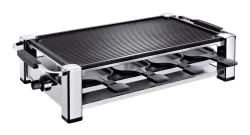 Koenig 8er Raclettegerät chrom – Raclette Ofen/Raclette Grill