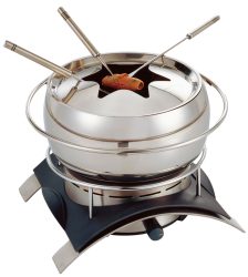 Novis Fondue-Set Inox Fonduetopf mit Rechaud – Fondue Set – edelstahl