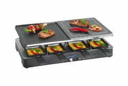 Clatronic RG 3518 Raclette 8 Pfännchen Schwarz