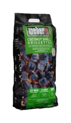 Weber Kokosnussschalen-Briketts 4 kg – Weber Holzkohle/Briketts/Grill Anzünder