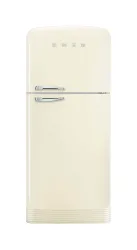 Smeg FAB50RCR5 Freistehender Retro-Kombikühlschrank 2türig – Kühlschrank mit Gefrierfach freistehend – creme
