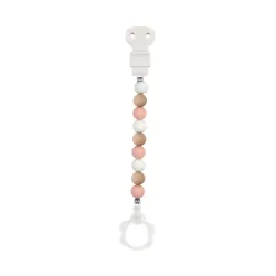 Nattou SILIKON Nuggikette Rosa-weiss-beige