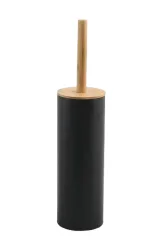 Spirella Toilettenbürste Stahl/Bambushalter ADONIS Schwarz