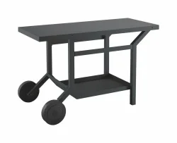 Forge Adour Roll-Tisch für Plancha, anthrazit matt Roll-Tisch für Plancha – Grill Ablage/Grill Rollwagen/Grill Erweiterung – grau
