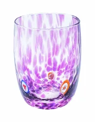 Murano Trinkglas handgemacht Lila