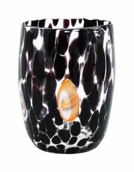 Murano Trinkglas handgemacht Schwarz