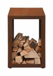 Eldur Garden Fire Holzlager – Feuerschale/Feuerstelle – braun