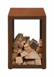 Eldur Garden Fire Holzlager – Feuerschale/Feuerstelle – braun