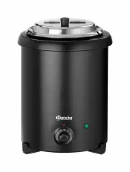 Bartscher Suppentopf 5.4 Liter – Gastro Pfanne/Gastro Topf – schwarz