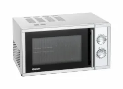 Bartscher Mikrowellengerät 23L, 900W Mikrowelle – Gastro Backofen/Gastro Kochfeld/Gastro Mikrowelle – chrom