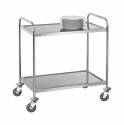 Bartscher Servier-/Transportwagen TS200 - 2 Borde – Gastro Inventar/Gastro Einrichtungen – grau
