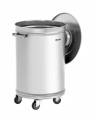 Bartscher Abfalleimer 56 Liter – Gastro Inventar/Gastro Einrichtungen – silber