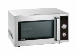 Bartscher Mikrowellengerät 25L, 1000W Mikrowelle – Gastro Backofen/Gastro Kochfeld/Gastro Mikrowelle – edelstahl